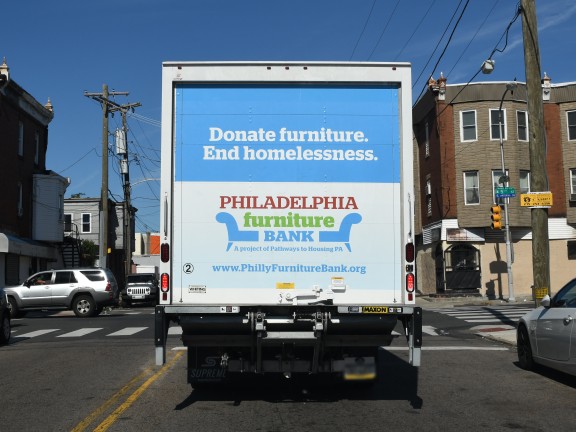 back of donation truck