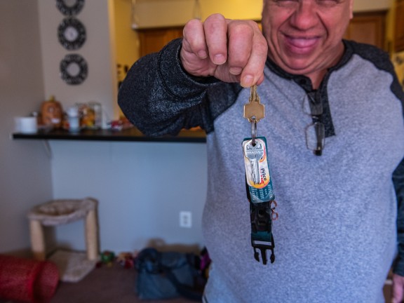 Man holding keys