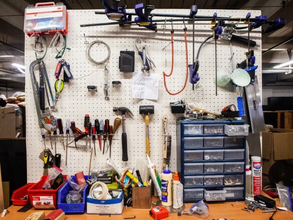 wall of tools