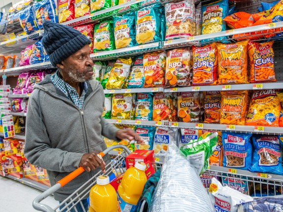 participant grocery shopping