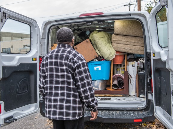 van with stuff