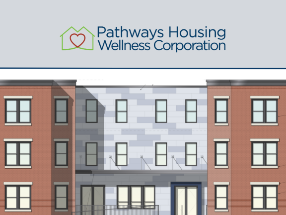 architect drawing of row homes 