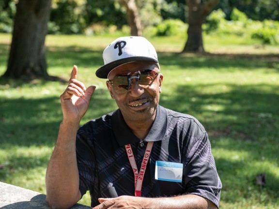 Robert, a participant smiling at the camera