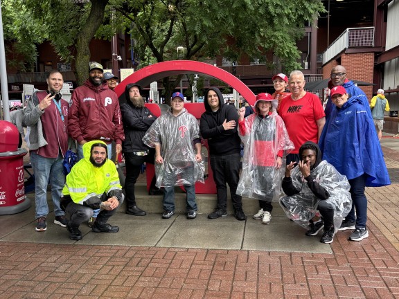 participants at a phillies game