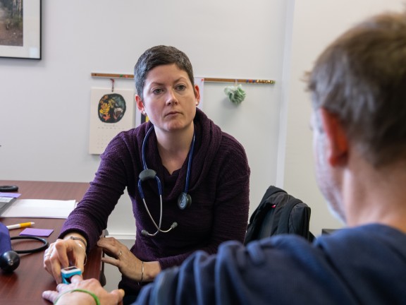 Nurse with patient