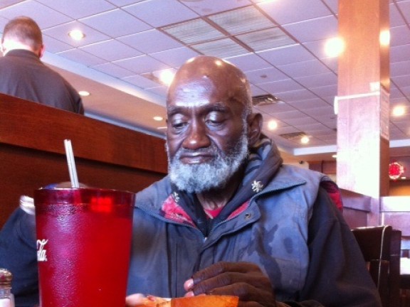 Participant sitting at a table