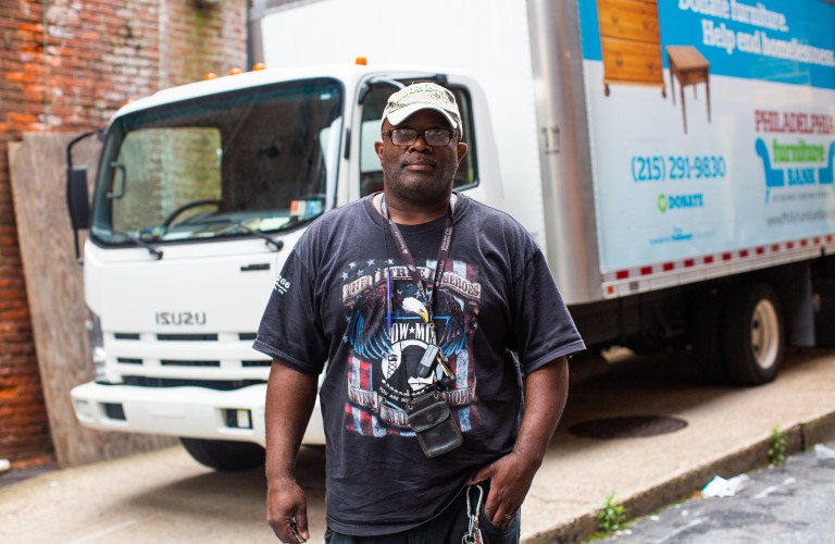 man standing in front of the PFB truck