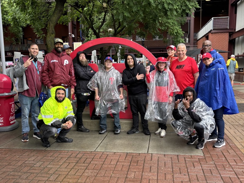 participants at a phillies game
