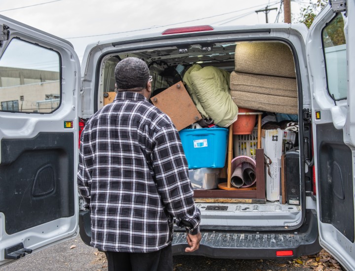 van with stuff