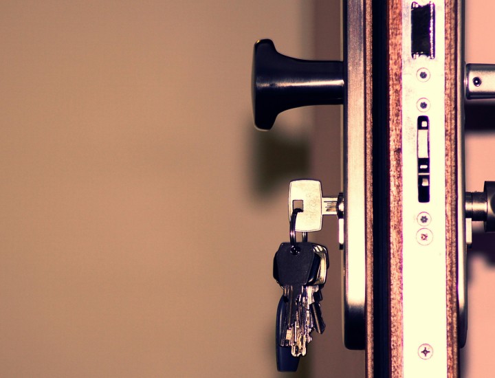 keys in an open door